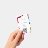 Colorful Messy Tropical Employee Name Ausweis (Handheld)