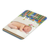 Colorful Mexican Fiesta Cactus Baby Shower Magnet (Linke Seite)