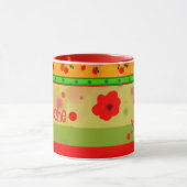 Colorful Mexican Theme Green Red Orange Mug Tasse (Zentrum)