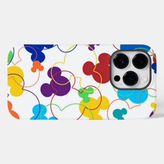 Colorful Mickey-Maus Case-Mate iPhone Hülle (Rückseite (Horizontal))