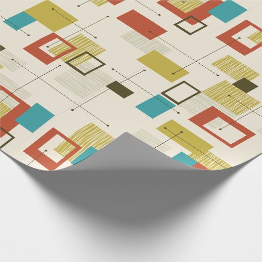 Colorful Mid-Century geometric pattern Geschenkpapier (Ecke)
