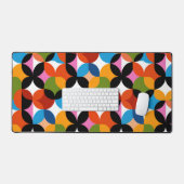 Colorful Mid Century Modern Pattern RETRO Abstract Schreibtischunterlage (Tastatur & Maus)