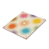 Colorful Mid Century Starburst Pattern Fliese (Seite)