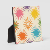 Colorful Mid Century Starburst Pattern Fotoplatte (Vorderseite)