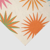 Colorful Mid Century Starburst Pattern Seidenpapier (Ausschnitt)