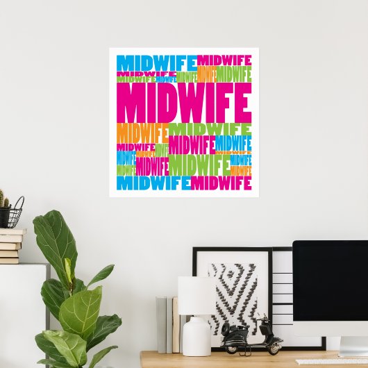 Colorful Midfrau Poster (Heimbüro)