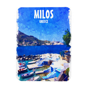 Colorful Milos Griechenland Reisen Magnet