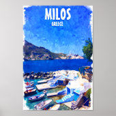 Colorful Milos Griechenland Reisen Poster (Vorne)