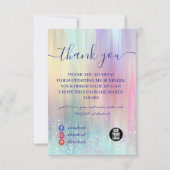 Colorful Minimal Professional Dankeskarte (Vorderseite)