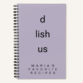 Colorful Minimalist D Lish Us Delicious Recipe Notizblock