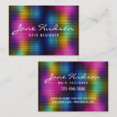 Colorful Minimalist Elegant Design Business Card Visitenkarte (Vorne/Hinten)