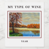 Colorful Missouri River Park Weinetikett (Einzelnes Label)