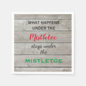 Colorful Mistletoe Holiday Serviette (Vorderseite)