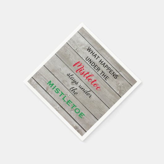 Colorful Mistletoe Holiday Serviette (Ecke)