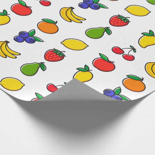 Colorful Mixed Fruit Pattern Geschenkpapier (Ecke)