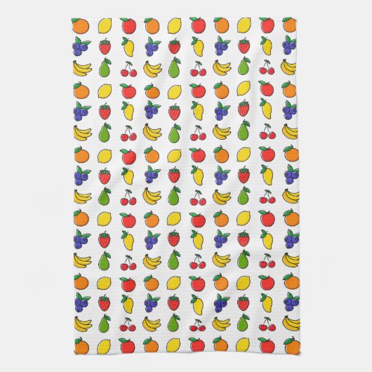 Colorful Mixed Fruit Pattern Geschirrtuch (Vertikal)