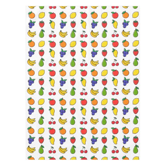 Colorful Mixed Fruit Pattern Tischdecke (Vorderseite)