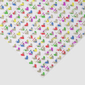Colorful Modern Art Hearts Seidenpapier (Ausschnitt)