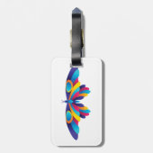 Colorful Modern Butterfly Vibrant Wings Gepäckanhänger (Rückseite vertikal)