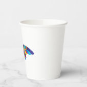 Colorful Modern Butterfly Vibrant Wings Pappbecher (Links)