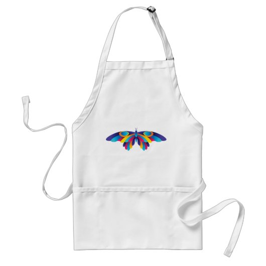 Colorful Modern Butterfly Vibrant Wings Schürze (Vorne)