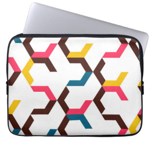 Colorful, modern, cool trendy chevron arrow shapes laptopschutzhülle