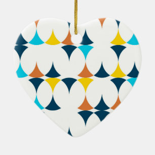 Colorful, modern, cool, trendy geometric shapes keramik ornament