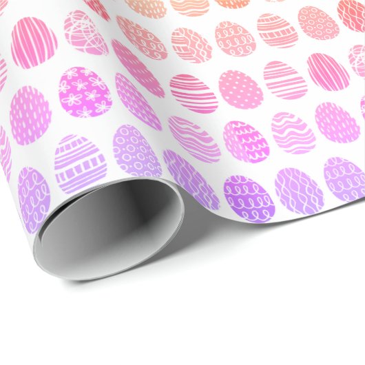 Colorful modern Easter Eggs Pattern  Geschenkpapier (Rolleneckpunkt)