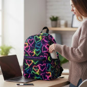 Colorful Modern Girly Neon Love Heart Personalized Bedruckter Rucksack