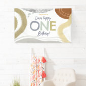 Colorful Modern Happy One Birthday Boy Banner (Insitu)