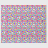 Colorful Modern Hearts Pattern Valentine’s Day Geschenkpapier (Flach)