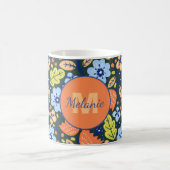 Colorful Modern Pretty Flower Pattern Personalised Kaffeetasse (Mittel)