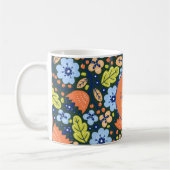 Colorful Modern Pretty Flower Pattern Personalised Kaffeetasse (Links)