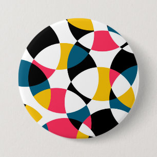 Colorful, modern, trendy, cool circular graphic button