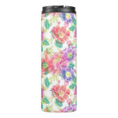 Colorful Modern Watercolors Tropical Flowers Thermosbecher (Rückseite)