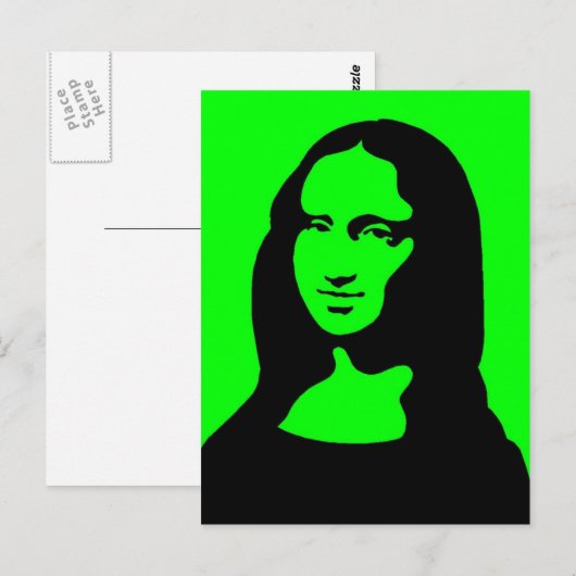 Colorful Mona Postkarte (Vorne/Hinten)