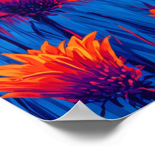 Colorful Monarch Butterfly Expressionist Wall Art Poster (Ecke)