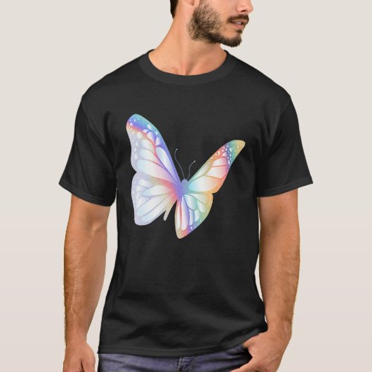 Colorful Monarch Butterfly Retro Techno Raves Danc T-Shirt (Vorderseite)