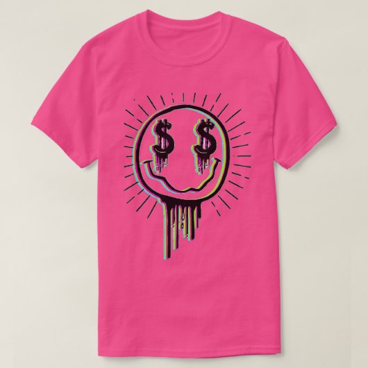 COLORFUL MONEY MELTING HAPPY FACE T-Shirt (Design vorne)