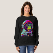 Colorful Monkey Astronaut Space Explorer Sweatshirt (Vorne ganz)
