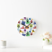 Colorful Monsters Baby Boy Nursery Runde Wanduhr (Zuhause)
