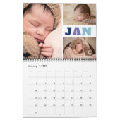 Colorful Month Abbreviations Photo Collage Kalender (Jan 2027)