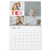 Colorful Month Abbreviations Photo Collage Kalender (Feb 2027)