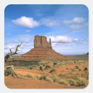 Colorful Monument Valley Mittens in Utah USA Quadratischer Aufkleber