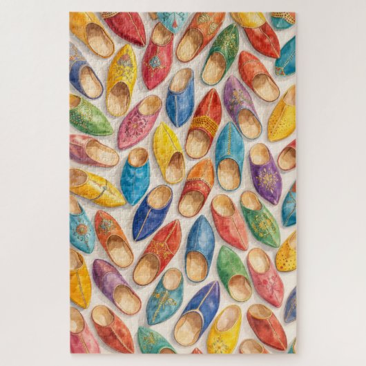 Colorful Moroccan Babouche Slippers Puzzle (Vertikal)
