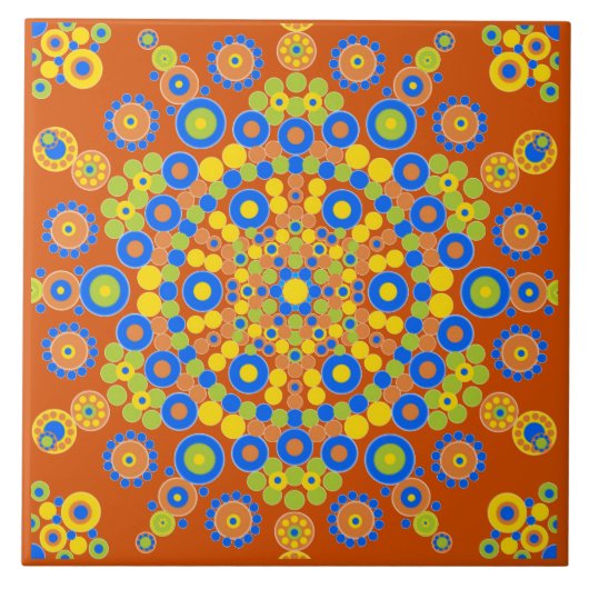 Colorful Moroccan Mosaic Ceramic Tile Fliese (Vorderseite)