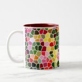 Colorful Mosaic Pattern Zweifarbige Tasse (Links)