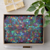Colorful Mosaic Watercolor Stained Glass Decoupage Seidenpapier (Geschenk)