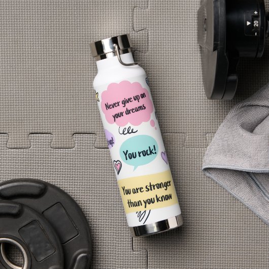 Colorful Motivational Quotes Trinkflasche (Fitnessstudio (gedreht))