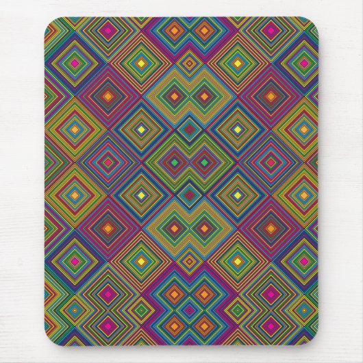 Colorful mouse pad featuring a vibrant geometric  mousepad (Vorne)